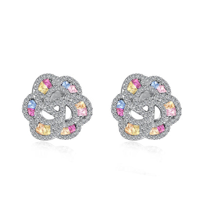 [GALE]Exquisite Flower Shape Daily Earrings