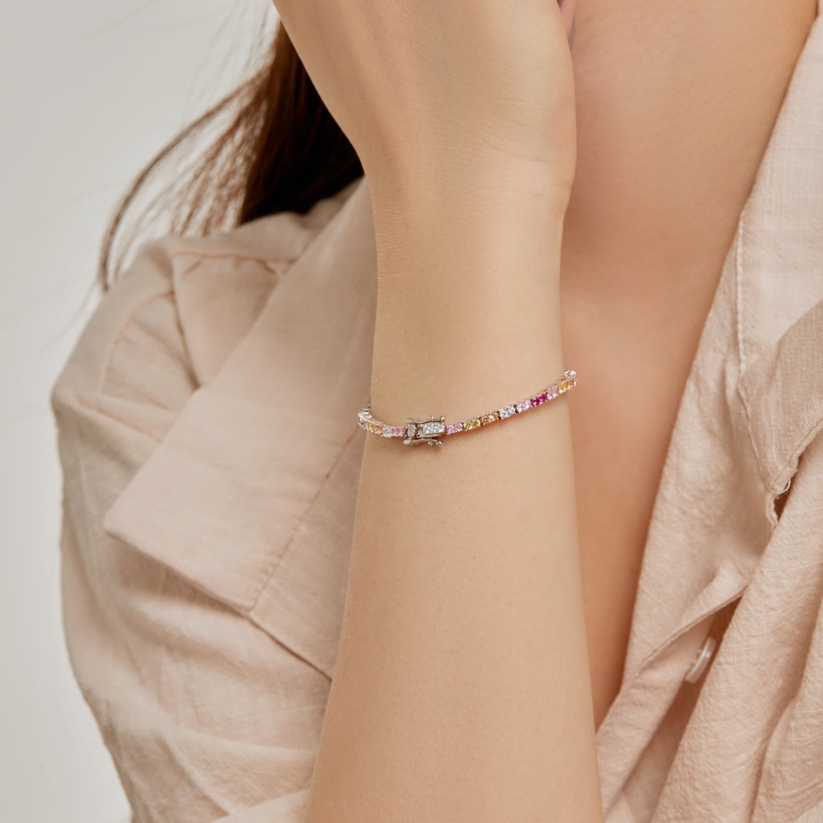 [GALE]Delicate Romantic Heart Shape Lover Bracelet