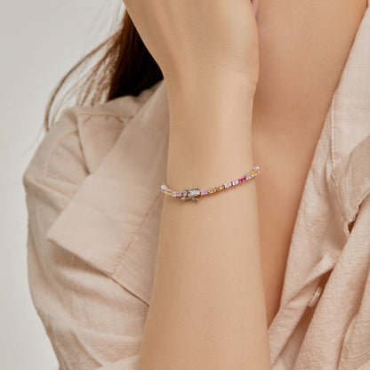 [GALE]Delicate Romantic Heart Shape Lover Bracelet