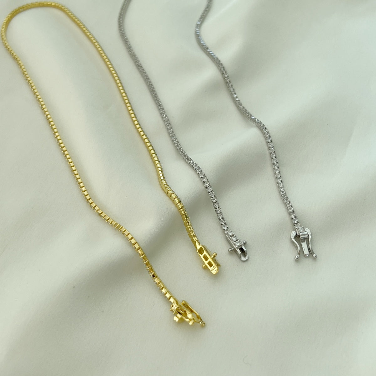 [NEU] Zarte, runde Tennis-Halskette