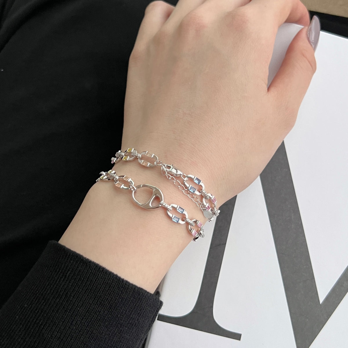 [GALE]Dazzling Colorful Daily Bracelet