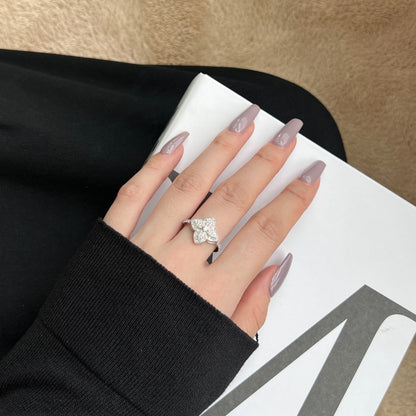 [NOVO]豪華なカラフルな花の形のバンケットリング