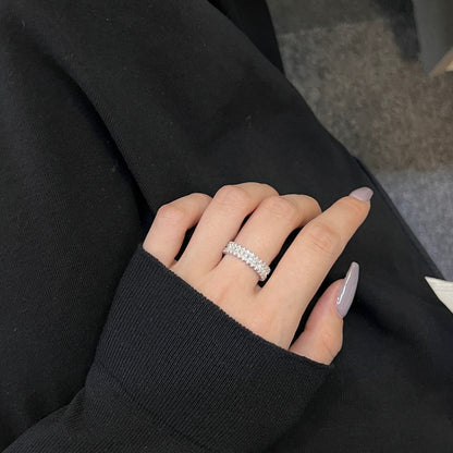 [GALE]Splashy Ornate Emerald Cut Cocktail Ring