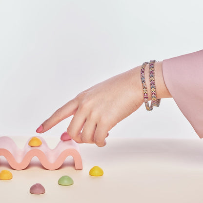 [GALE]Ornate Sparkling Round Cut Party Bracelet