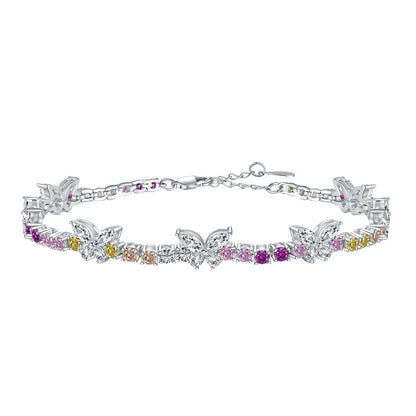 [GALE]Ornate Colorful Butterfly Shape Round Cut Daily Bracelet