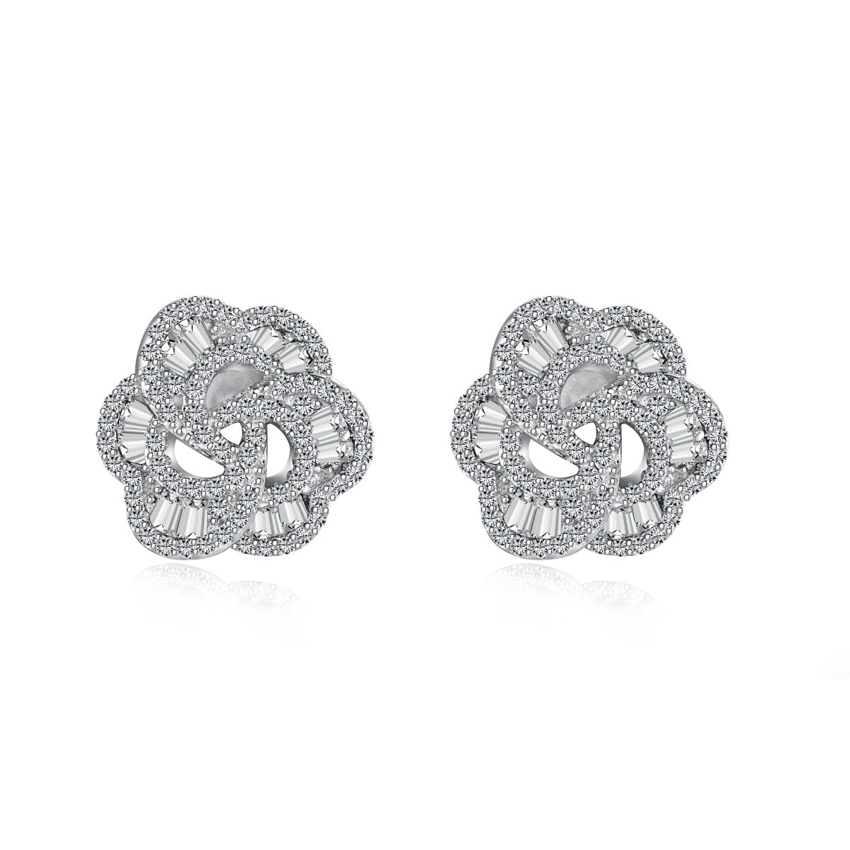 [GALE]Exquisite Flower Shape Daily Earrings