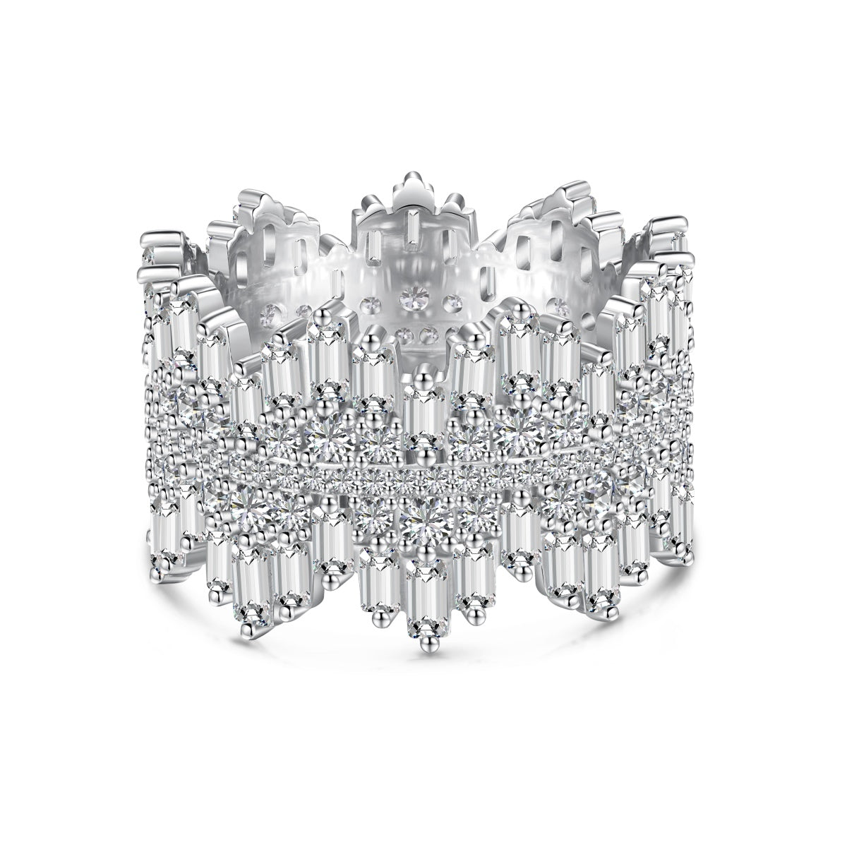 [GALE]Luxurious Colorful Radiant Cut Daily Ring