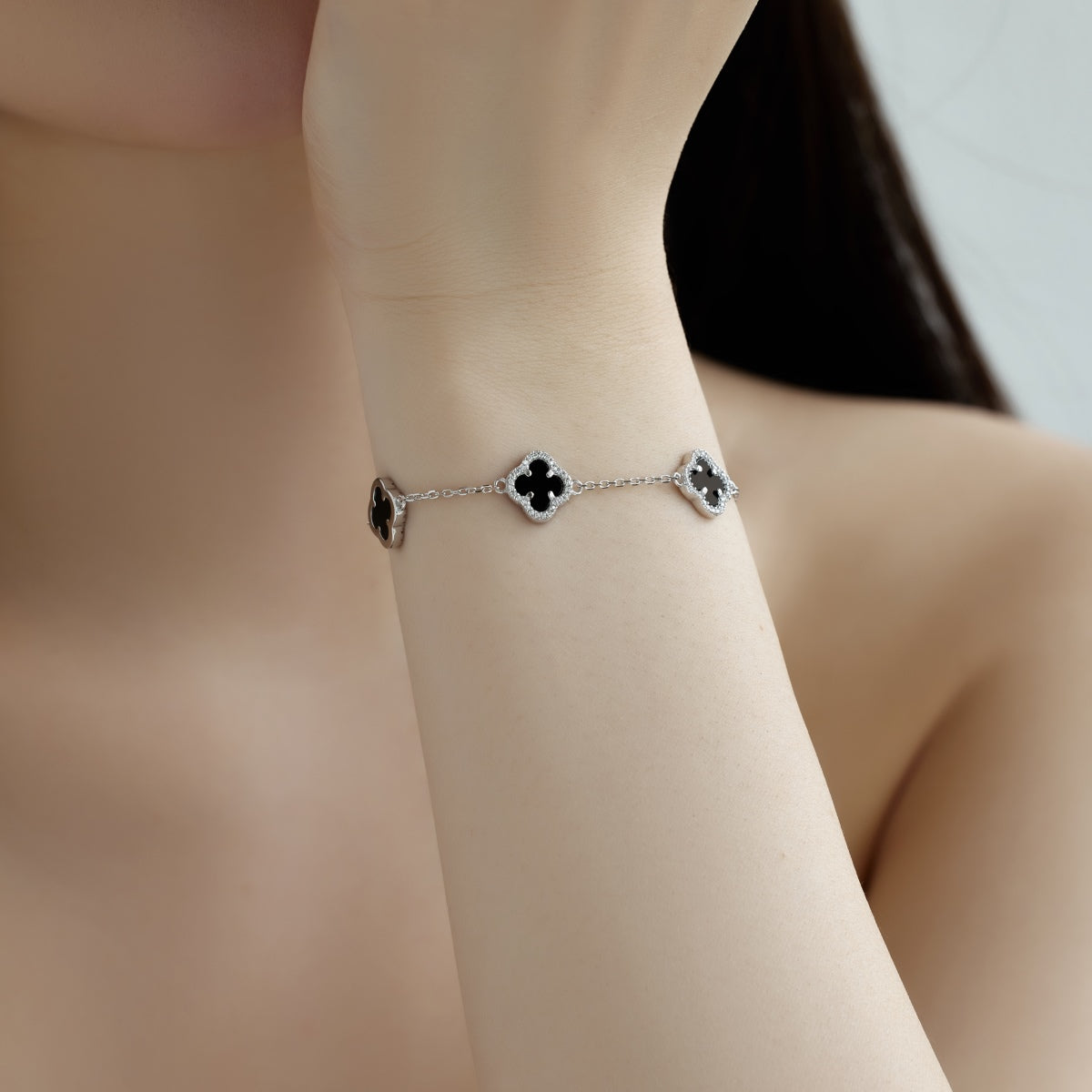 [GALE]Four-Leaf Clover Exquisite Bracelet