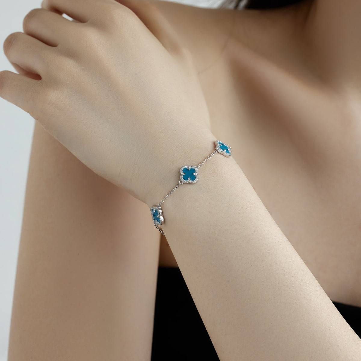 [GALE]Four-Leaf Clover Exquisite Bracelet