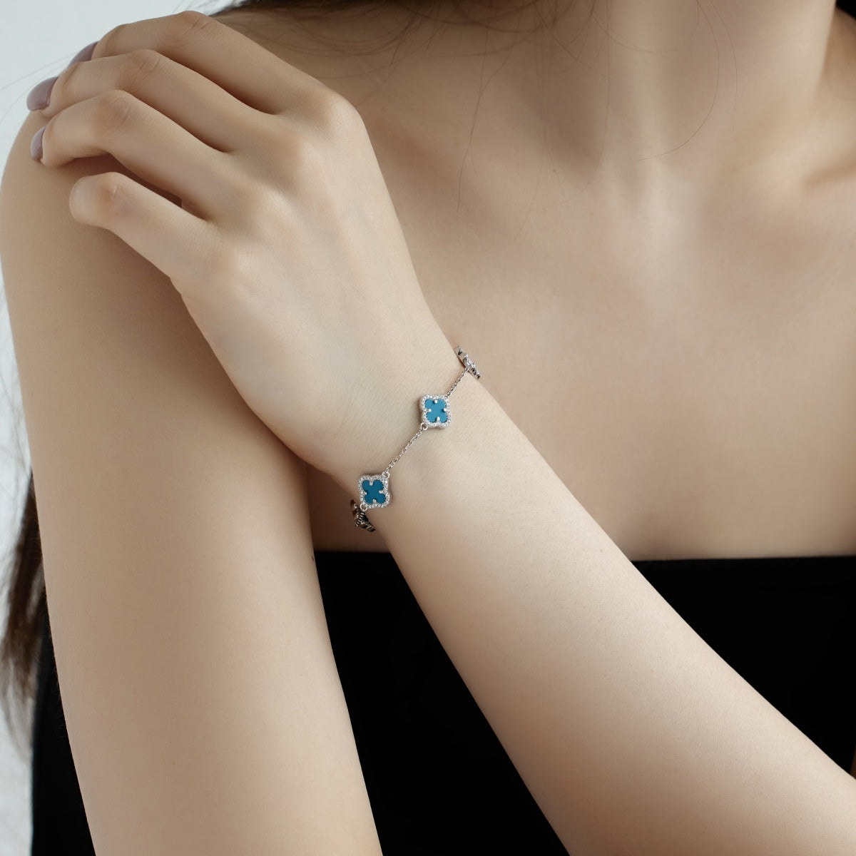 [GALE]Four-Leaf Clover Exquisite Bracelet