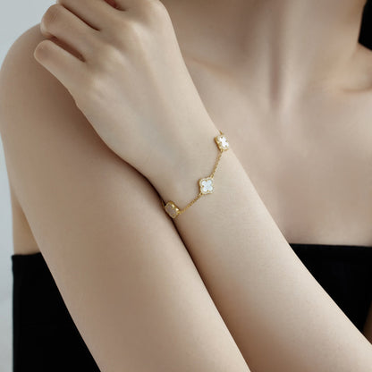 [GALE]Four-Leaf Clover Exquisite Bracelet