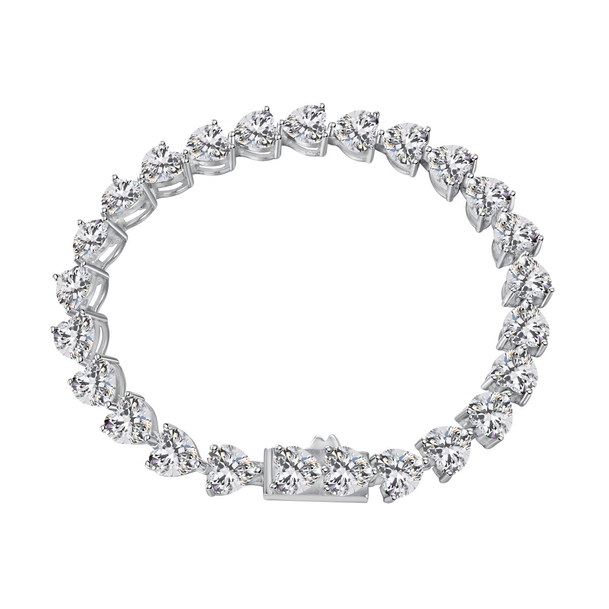[GALE]0.75 Carat Elegant Romantic Heart Shape Lover Bracelet