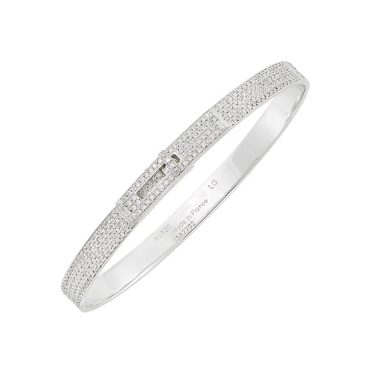 [GALE]HM KELLY BRACELET IN SILVER AND FULL PAVE DIAMOND