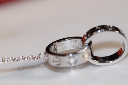 [GALE]LOVE NECKLACE PINK GOLD AND SILVER