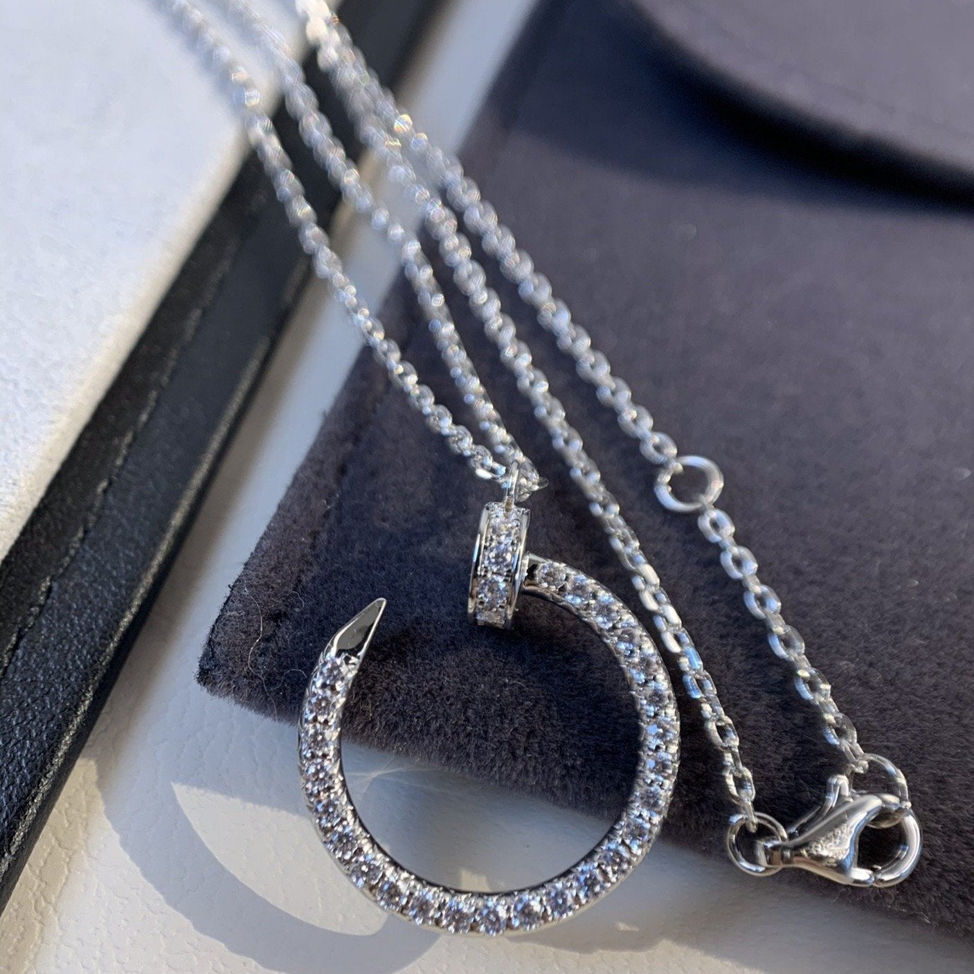 [GALE]JUSTE NECKLACE SILVER DIAMONDS