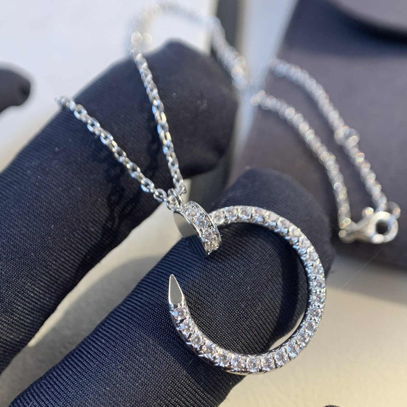[GALE]JUSTE NECKLACE SILVER DIAMONDS
