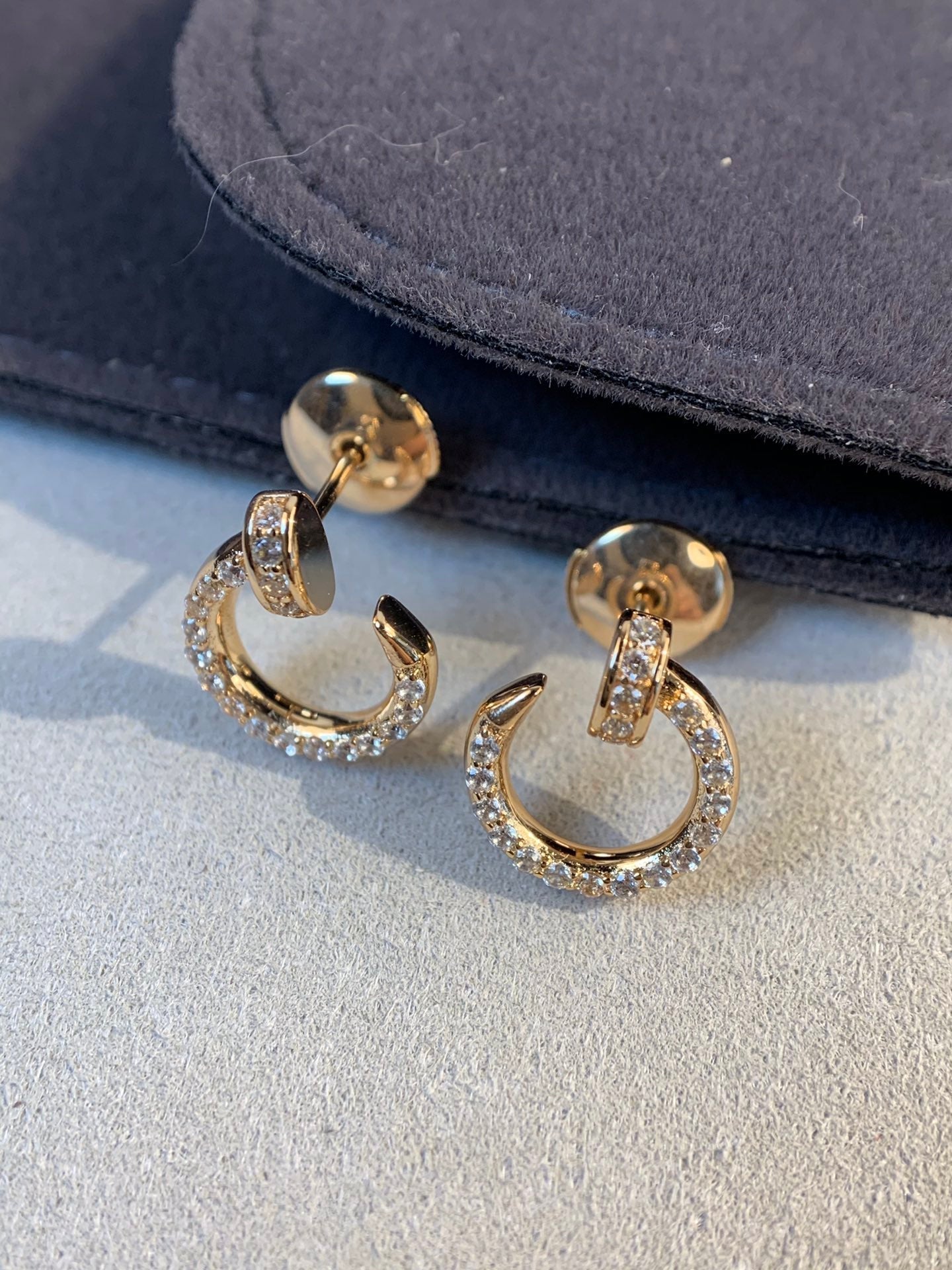 [GALE]JUSTE EARRINGS GOLD DIAMONDS