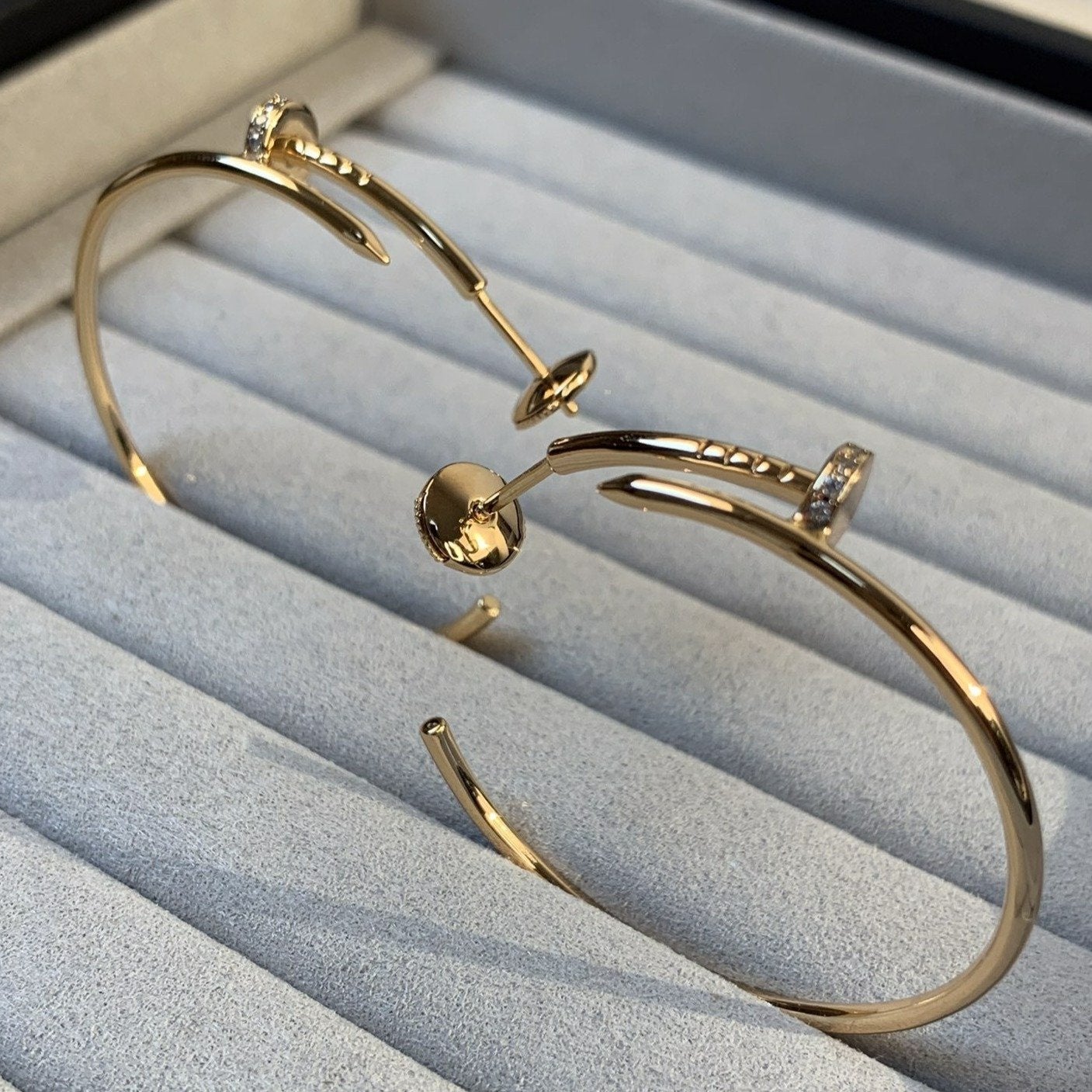 [GALE]JUSTE EARRINGS GOLD DIAMONDS 1.8MM