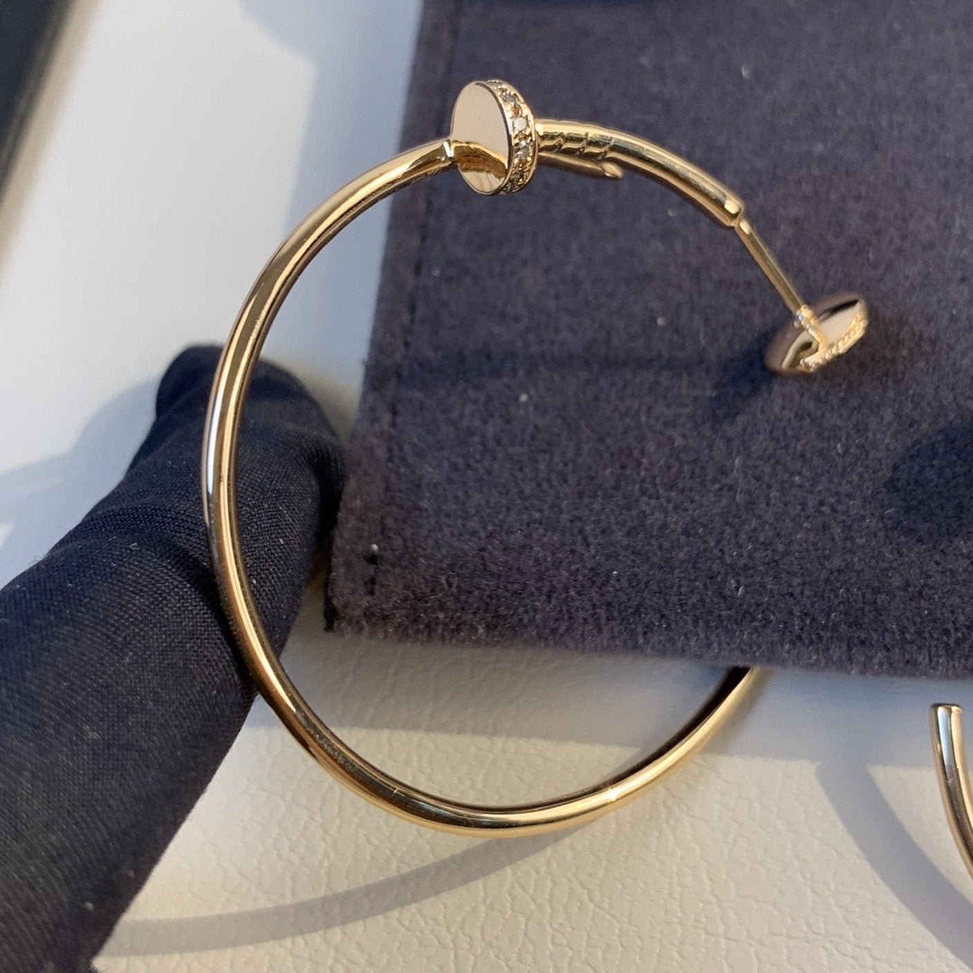 [GALE]JUSTE EARRINGS GOLD DIAMONDS 1.8MM