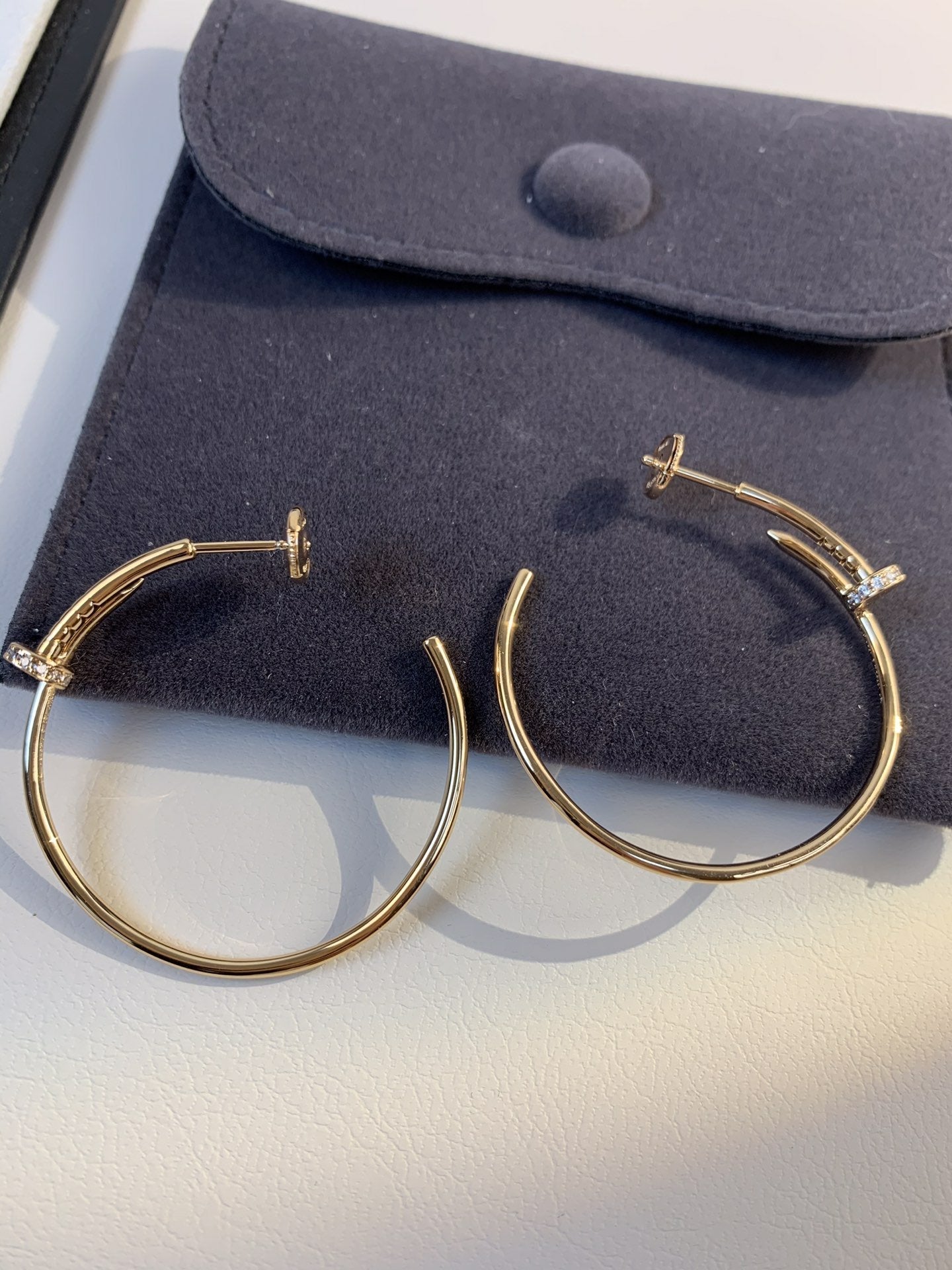 [GALE]JUSTE EARRINGS GOLD DIAMONDS 1.8MM
