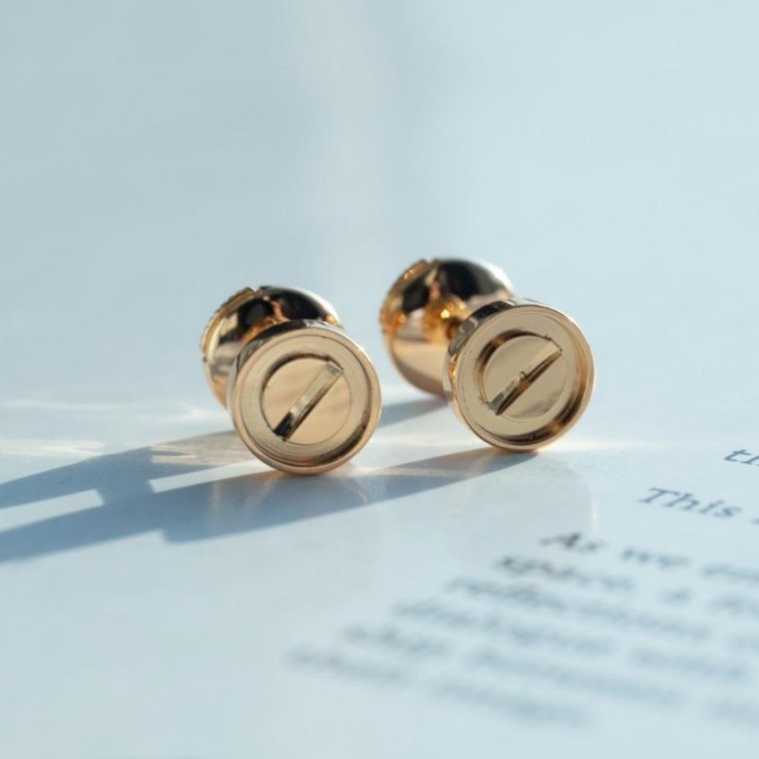 [GALE]LOVE EARRINGS PINK GOLD 10MM