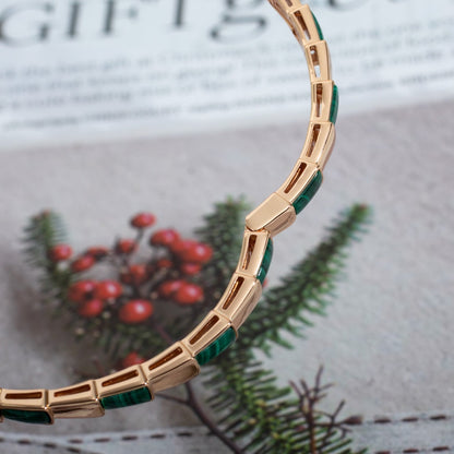 [GALE]SERPENTI BRACELET PINK GOLD MALACHITE
