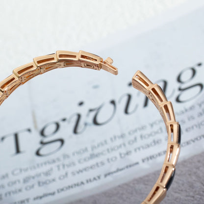 [GALE]SERPENTI BRACELET PINK GOLD ONYX