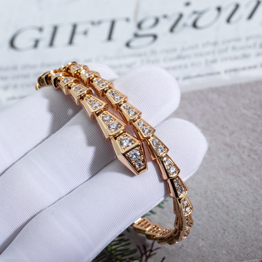 [GALE]SERPENTI BRACELET 6.8MM PINK GOLD DIAMOND