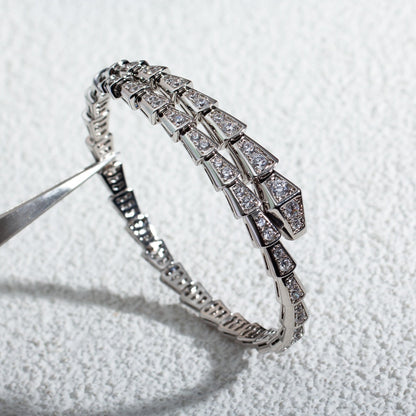 [GALE]SERPENTI BRACELET 6MM SILVER DIAMOND