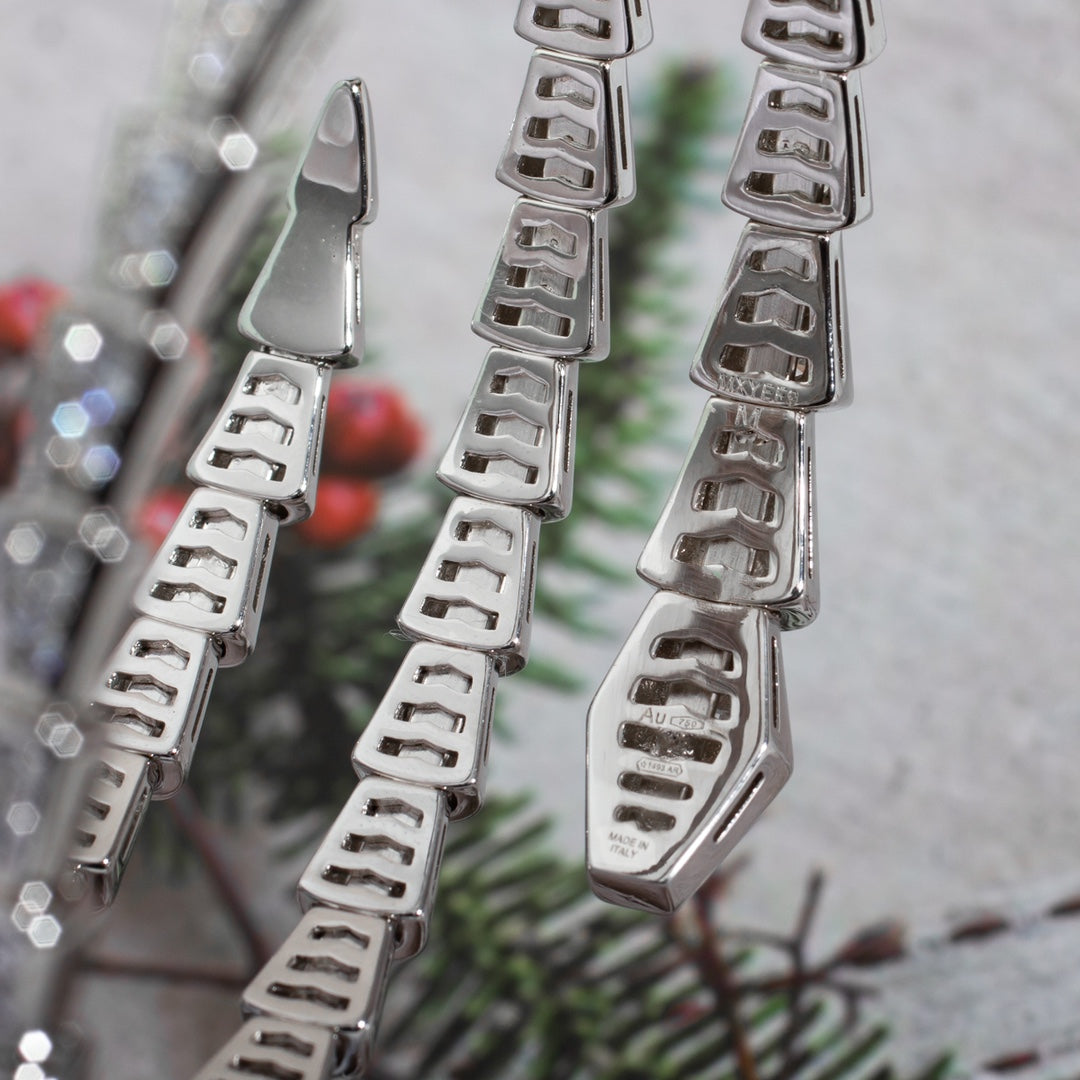 [GALE]SERPENTI BRACELET SILVER DIAMOND DOUBLE ROW