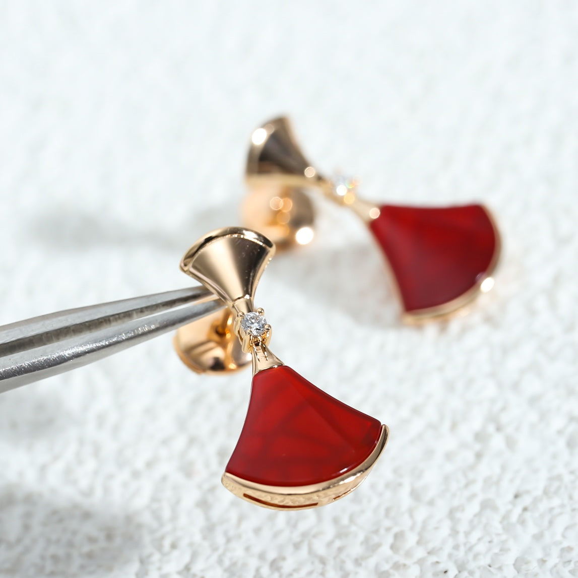 [GALE]DREAM Carnelian PINK GOLD EARRINGS