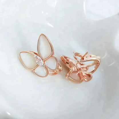 [GALE]BUTTERFLY MOP DIAMOND EARRINGS
