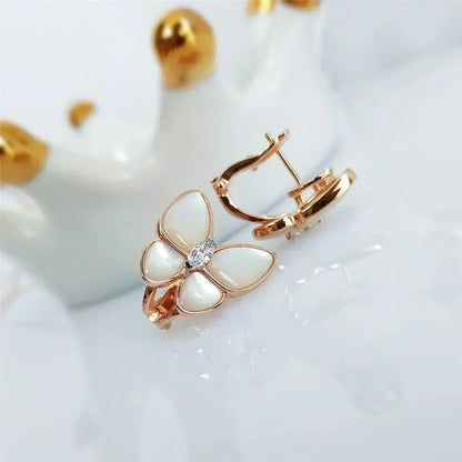 [GALE]BUTTERFLY MOP DIAMOND EARRINGS