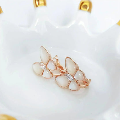 [GALE]BUTTERFLY MOP DIAMOND EARRINGS