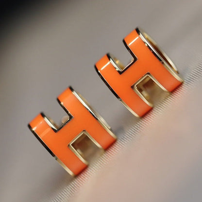 [GALE]MINI POP H EARRINGS ORANGE