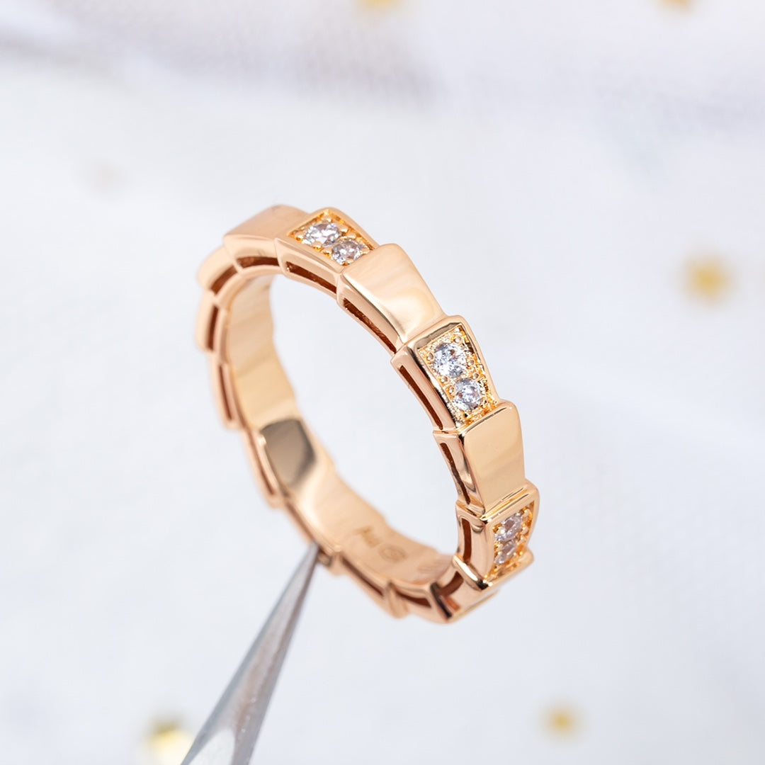[GALE]SERPENTI RING PINK GOLD  3MM
