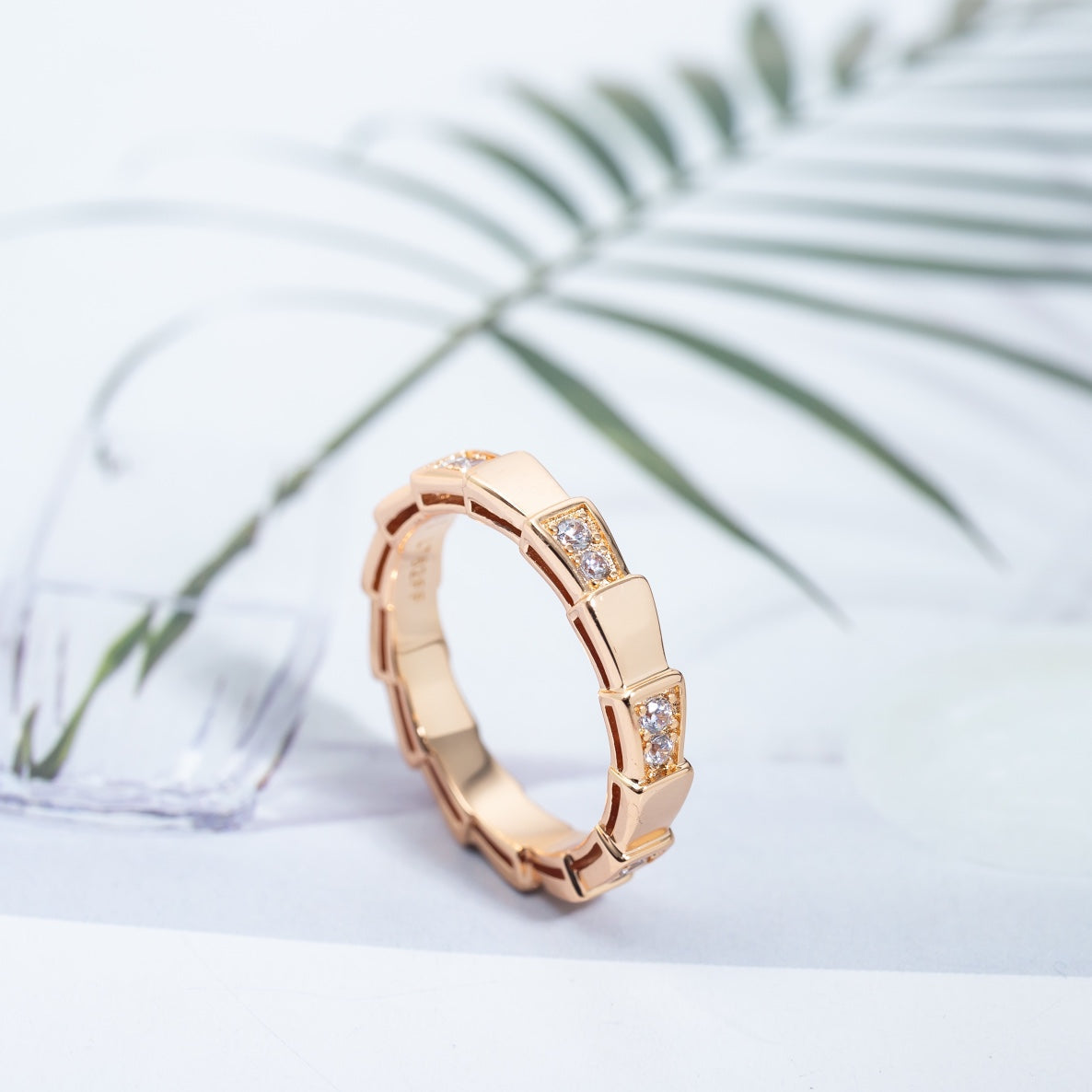 [GALE]SERPENTI RING PINK GOLD  3MM