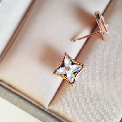 [GALE]STAR MOP PINK GOLD EARRINGS