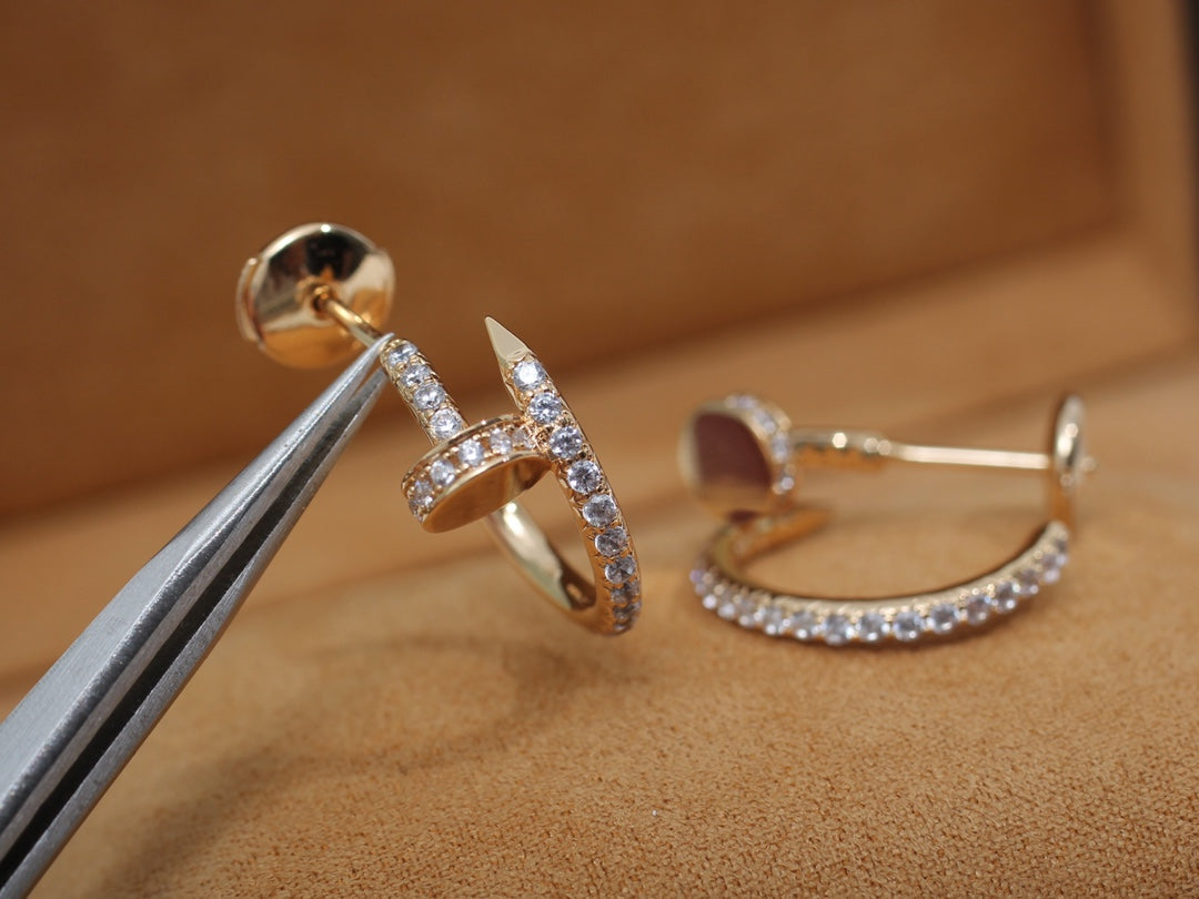 [GALE]JUSTE EARRINGS 12.75MM PINK GOLD DIAMOND