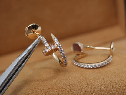 [GALE]JUSTE EARRINGS 12.75MM PINK GOLD DIAMOND