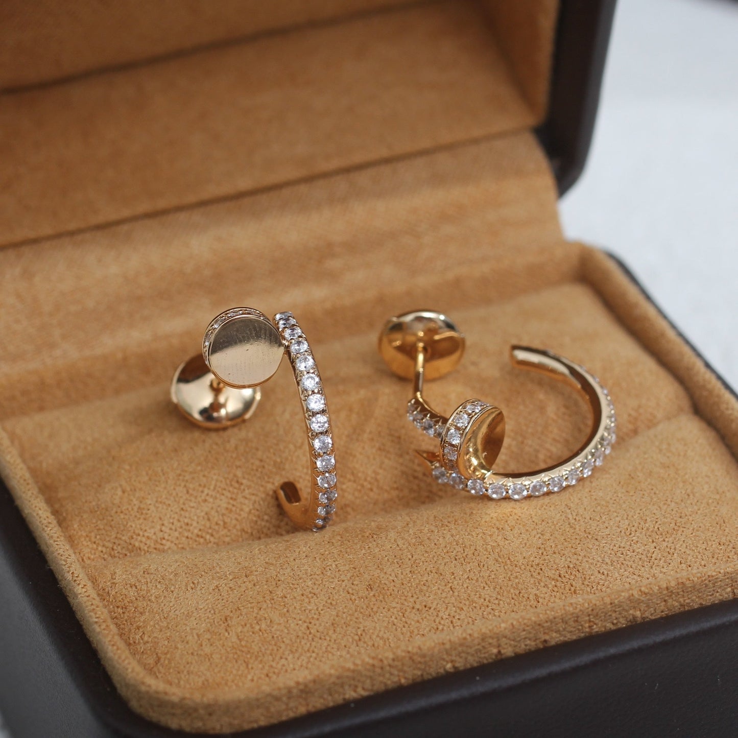 [GALE]JUSTE EARRINGS 12.75MM PINK GOLD DIAMOND