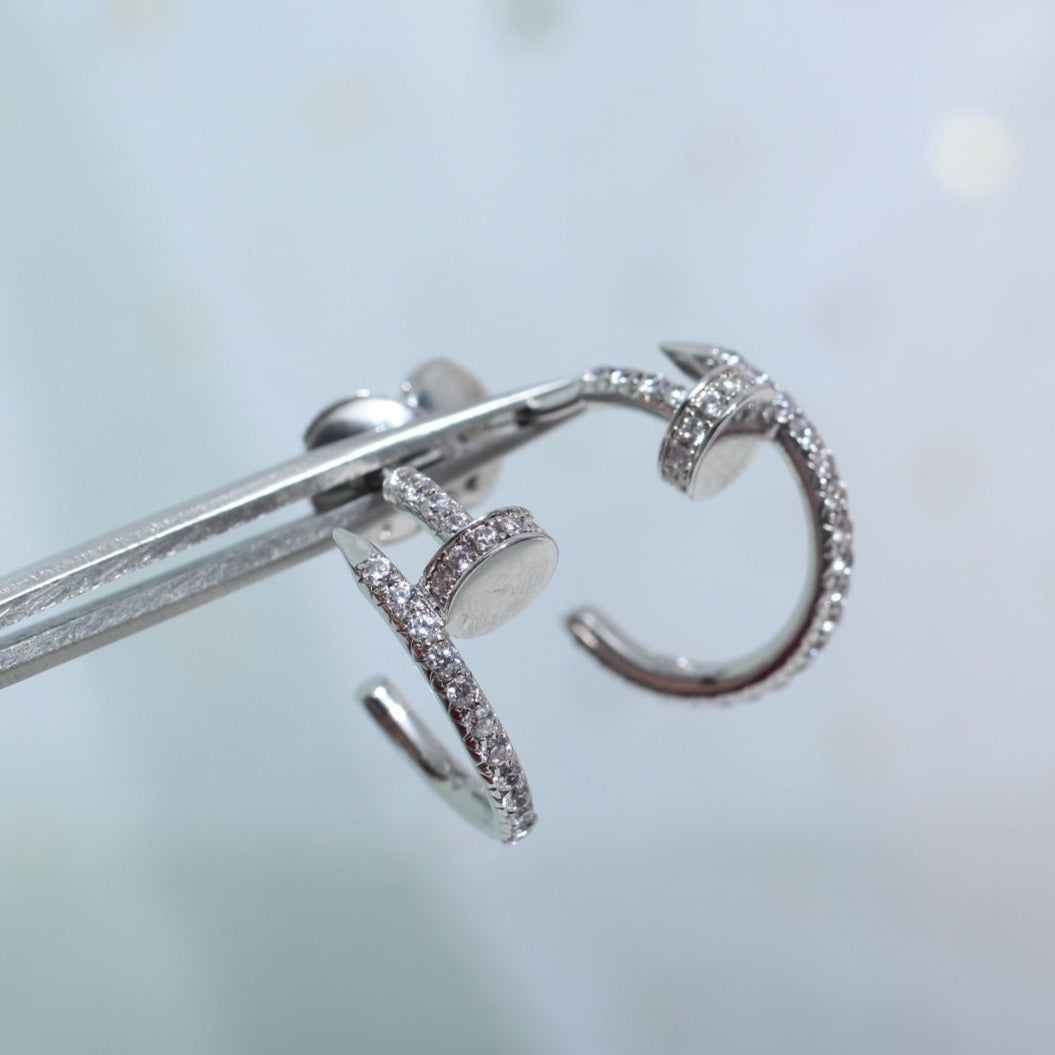 [GALE]JUSTE EARRINGS 12.75MM SILVER DIAMOND