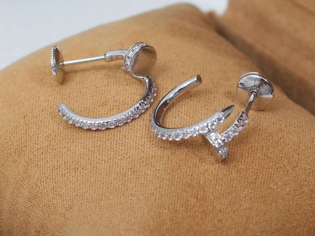 [GALE]JUSTE EARRINGS 12.75MM SILVER DIAMOND
