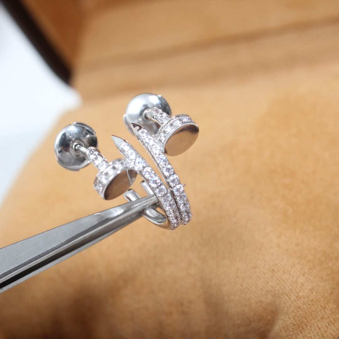 [GALE]JUSTE EARRINGS 12.75MM SILVER DIAMOND