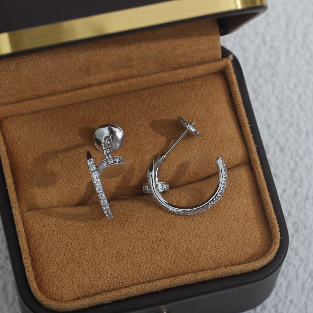[GALE]JUSTE EARRINGS 12.75MM SILVER DIAMOND