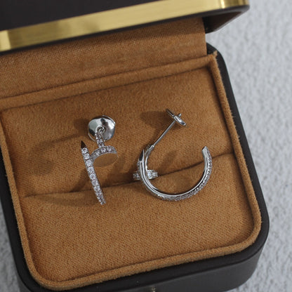 [GALE]JUSTE EARRINGS 12.75MM SILVER DIAMOND