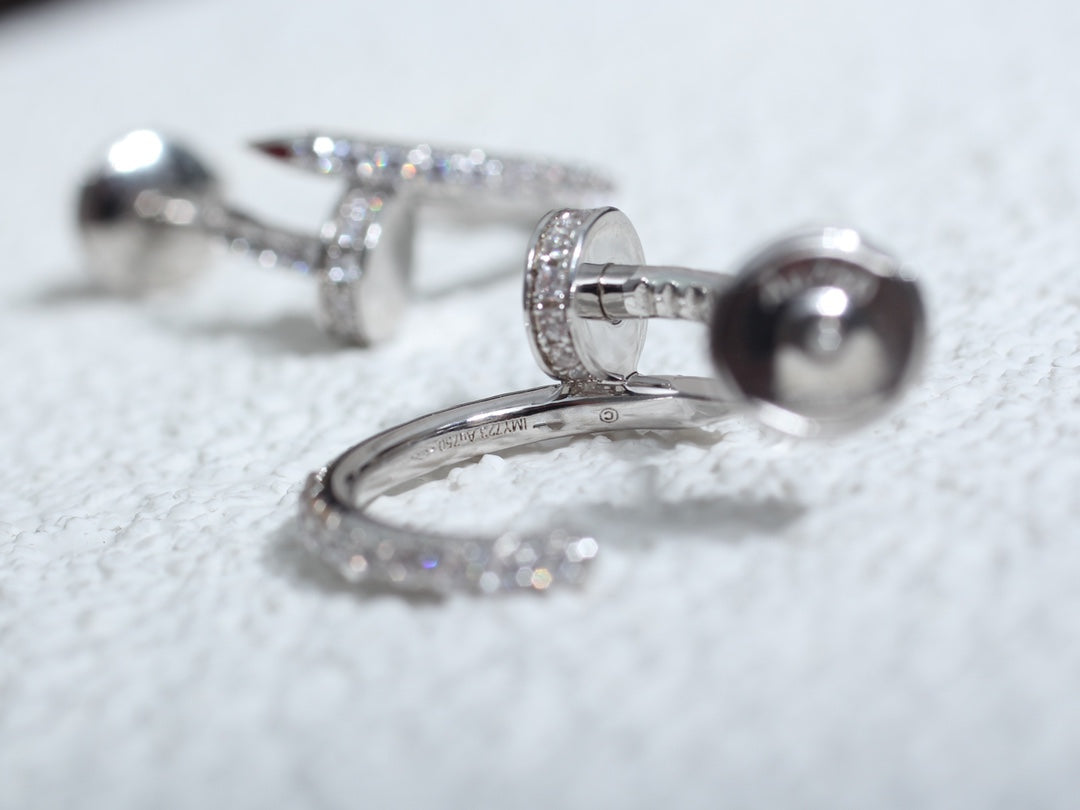 [GALE]JUSTE EARRINGS 12.75MM SILVER DIAMOND