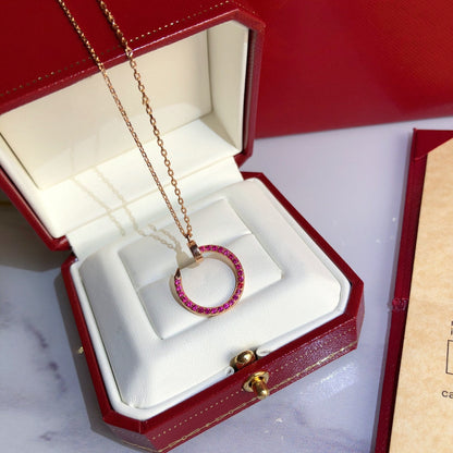 [GALE]JUSTE NECKLACE GOLD RED DIAMONDS