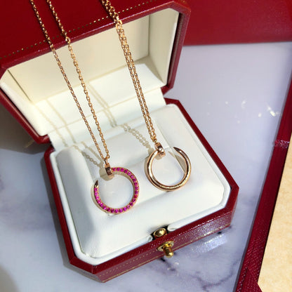 [GALE]JUSTE NECKLACE GOLD RED DIAMONDS