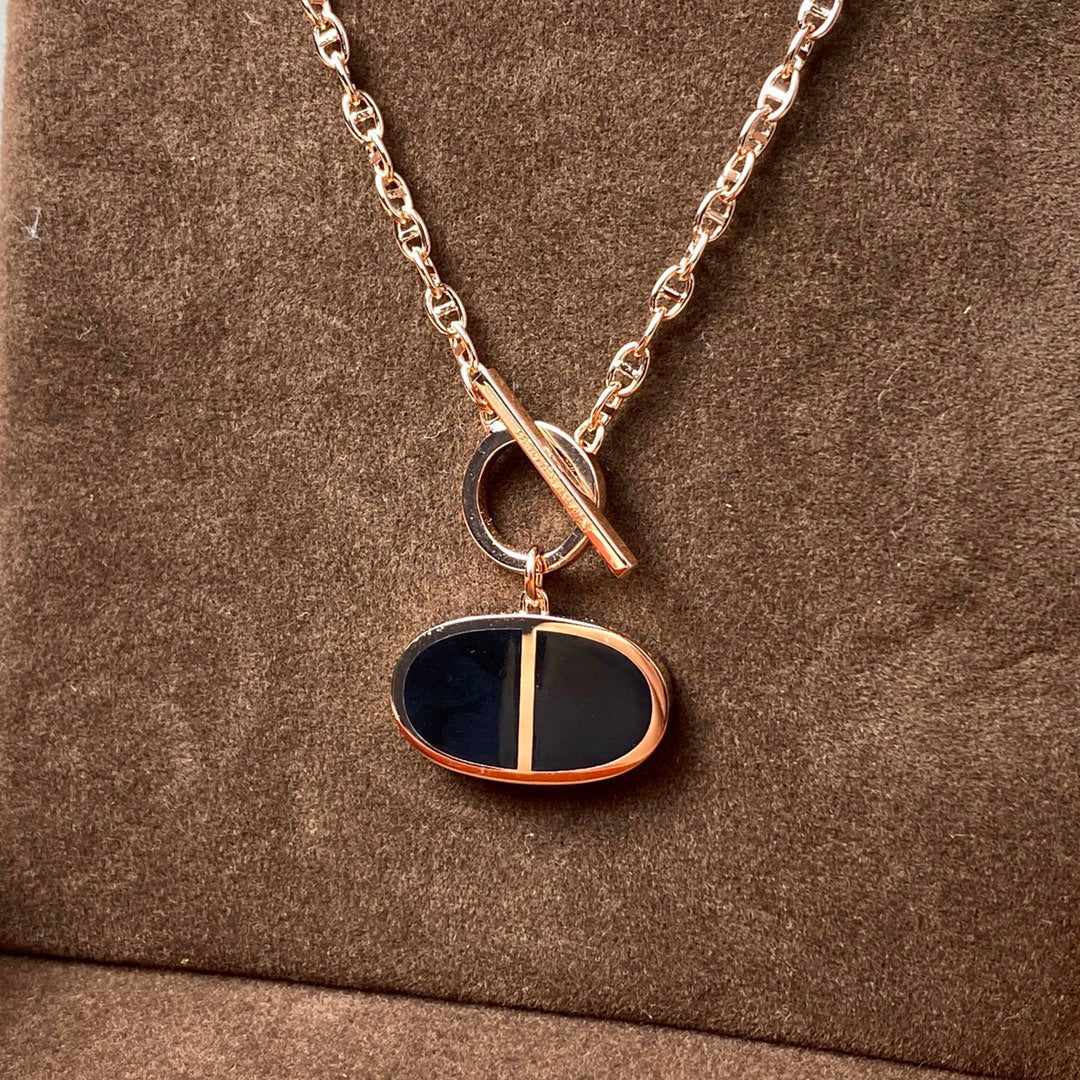 [GALE]CHAINE VERSO BLACK CERAMIC NECKLACE
